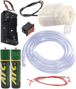 Mini Su Pompası Deney Seti Mikro Dalgıç Pompa, Hortum, Pil Yatağı ve Anahtar (Okul Proje ve Akvaryum Motoru) KırtasiyeBurda.com